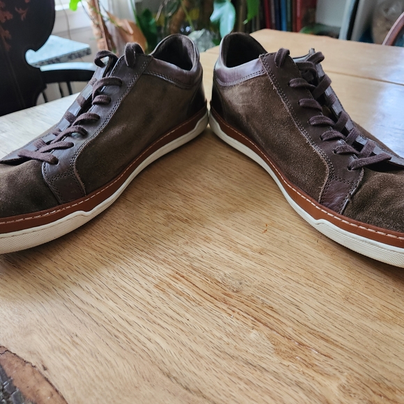 Allen Edmonds Port Washington Brown Suede Lace up Sneakers 11.5 D Casual Derby - Picture 6 of 9